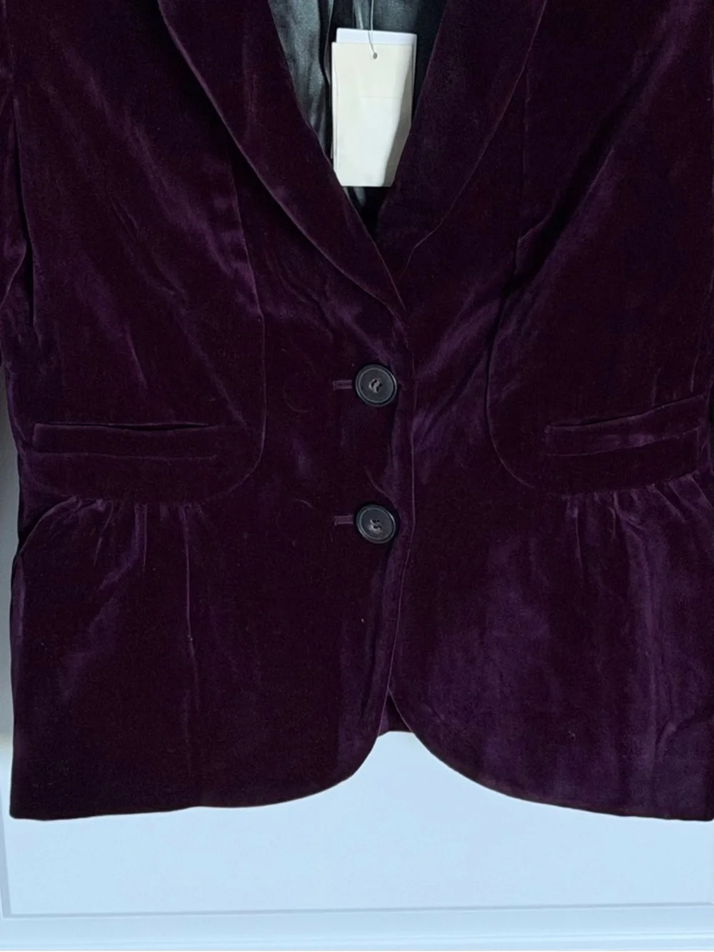 NEW J. Crew Women's Deep Plum Eden Velvet Blazer Jacket Size 0 39667